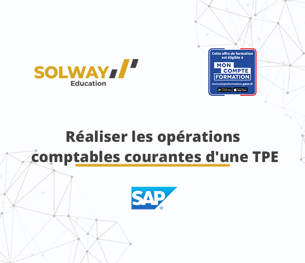 Réaliser les opérations comptables courantes d'une TPE - Mise en pratique avec SAP Comptabilité